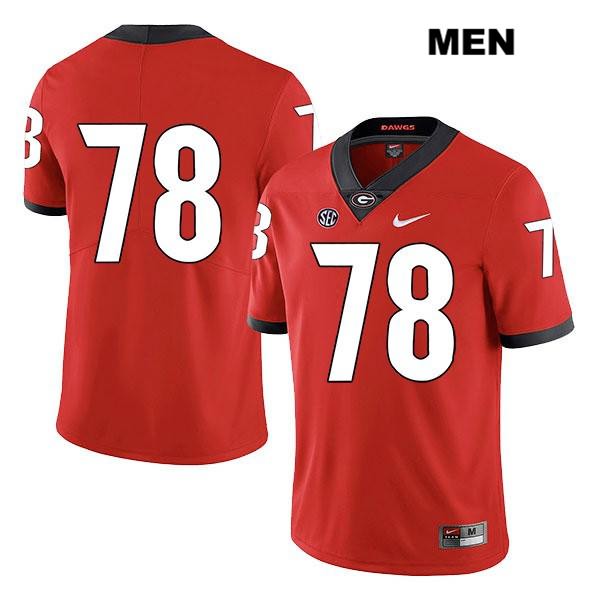 Georgia Bulldogs Men's D'Marcus Hayes #78 NCAA No Name Legend Authentic Red Nike Stitched College Football Jersey TAK8356QI